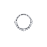 Mila Seamless Ring – 14K Gold Cup & Divot Design - piercing - zone.com