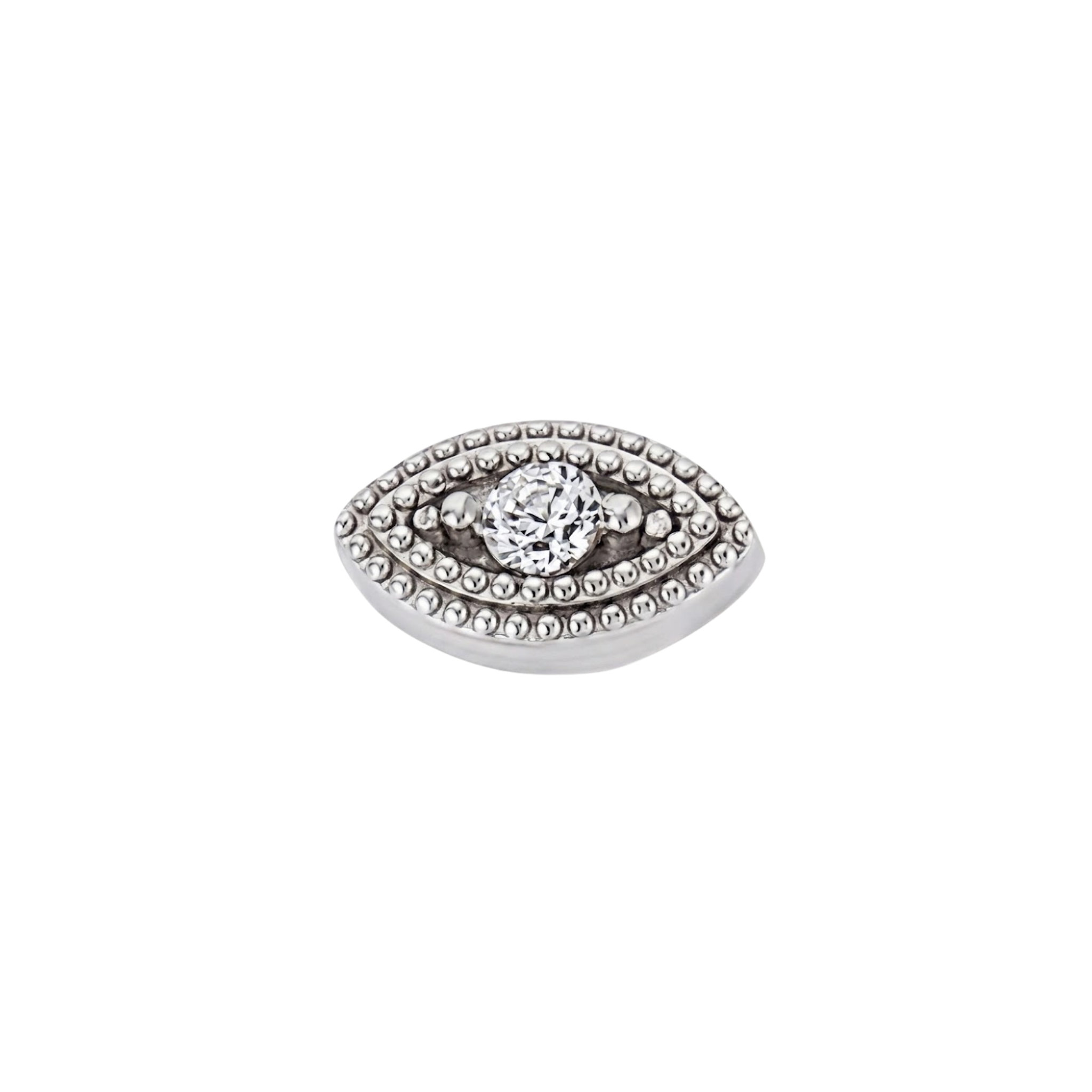 Milgrain Eye – 14K Gold Threadless/Threaded End