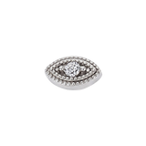 Milgrain Eye – 14K Gold Threadless/Threaded End