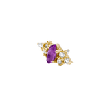 Mimosa – 14K Gold Birthstone & Diamond Threadless End - piercing - zone.com