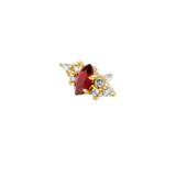 Mimosa – 14K Gold Birthstone & Diamond Threadless End - piercing - zone.com