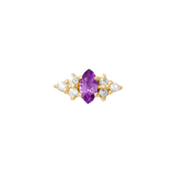 Mimosa – 14K Gold Birthstone & Diamond Threadless End - piercing - zone.com