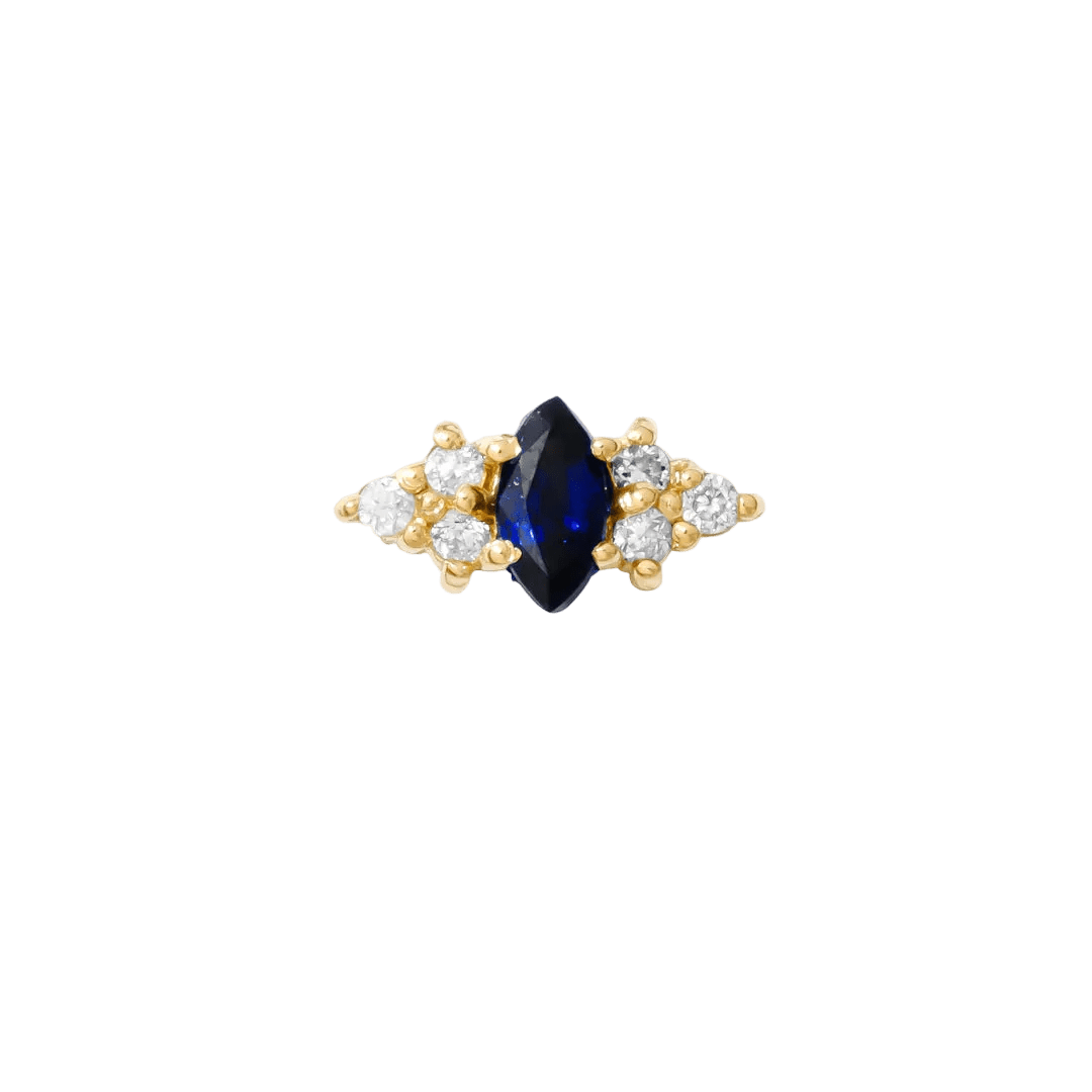 Mimosa Pin Birthstones - 14K Gold Gem Threadless End - piercing - zone.com