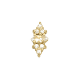 Mimosa Pin Birthstones - 14K Gold Gem Threadless End - piercing - zone.com