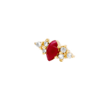 Mimosa Pin Birthstones - 14K Gold Gem Threadless End - piercing - zone.com