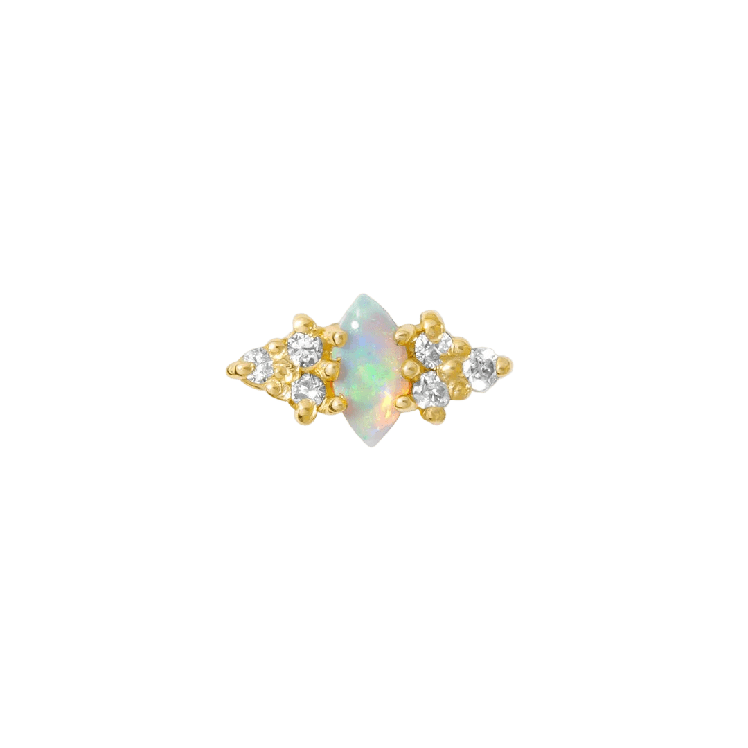 Mimosa Pin Birthstones - 14K Gold Gem Threadless End - piercing - zone.com