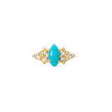 Mimosa Pin Birthstones - 14K Gold Gem Threadless End - piercing - zone.com