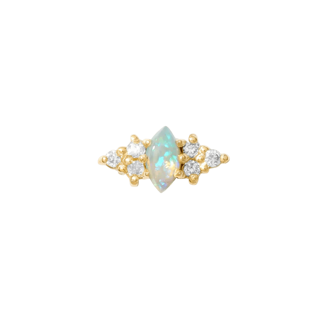 Mimosa Pin Birthstones - 14K Gold Gem Threadless End - piercing - zone.com