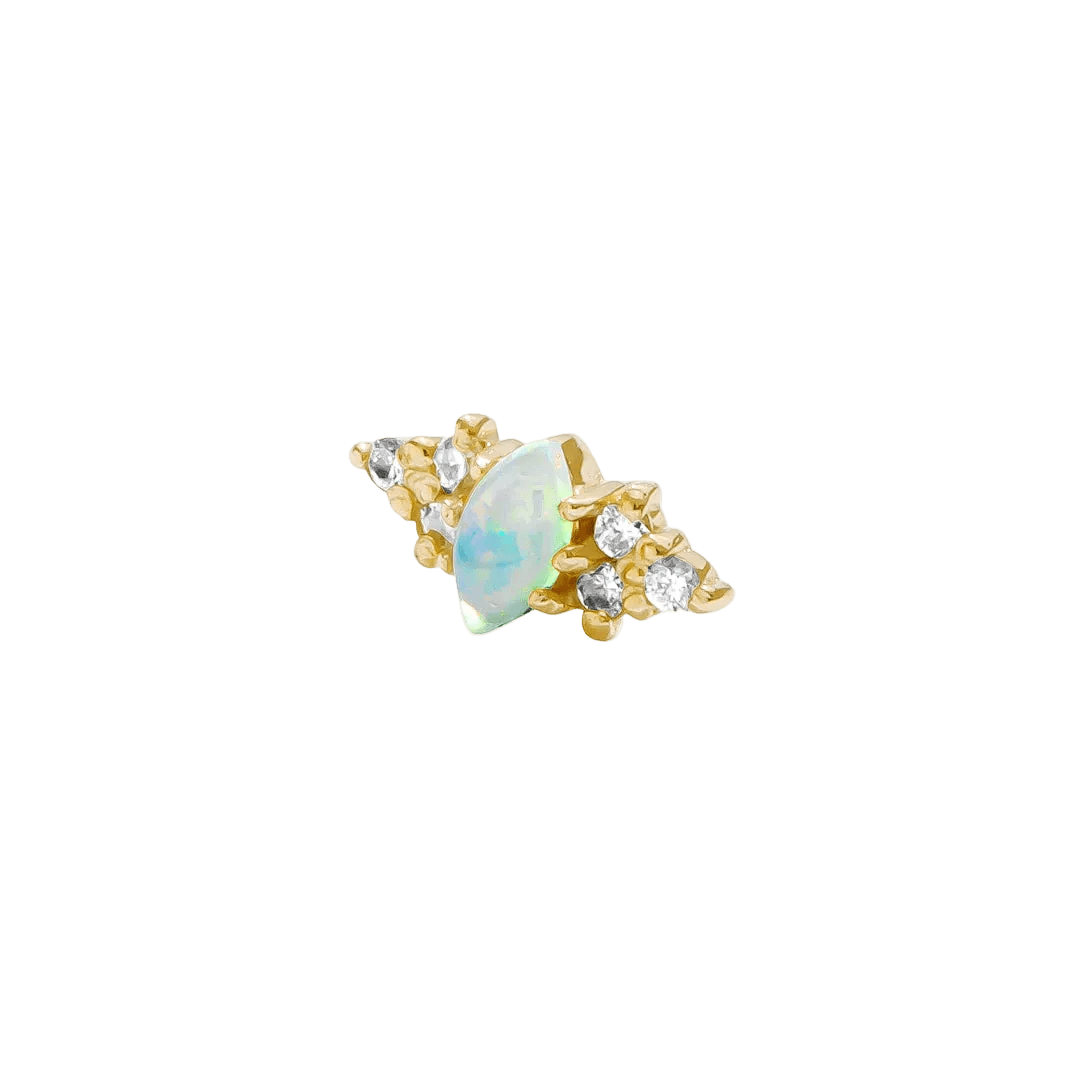 Mimosa Pin Birthstones - 14K Gold Gem Threadless End - piercing - zone.com