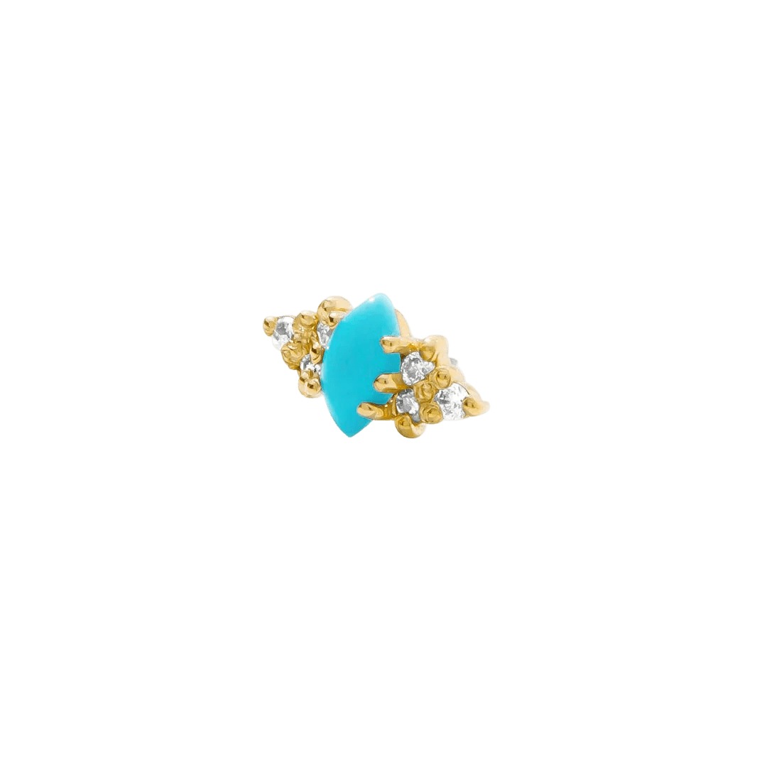 Mimosa Pin Birthstones - 14K Gold Gem Threadless End - piercing - zone.com