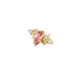 Mimosa Pin Birthstones - 14K Gold Gem Threadless End - piercing - zone.com