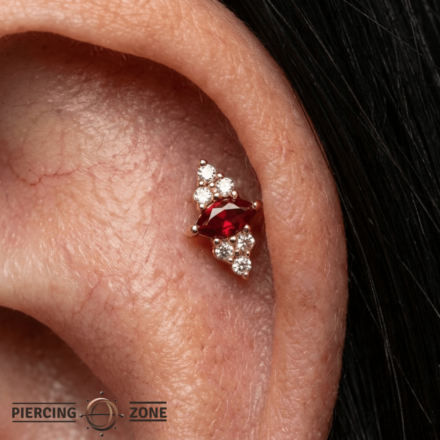Mimosa Pin Birthstones - 14K Gold Gem Threadless End - piercing - zone.com