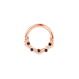 Mini Bats Seamless Ring – 14K Gold Five - Gem Bat Wing Design - piercing - zone.com