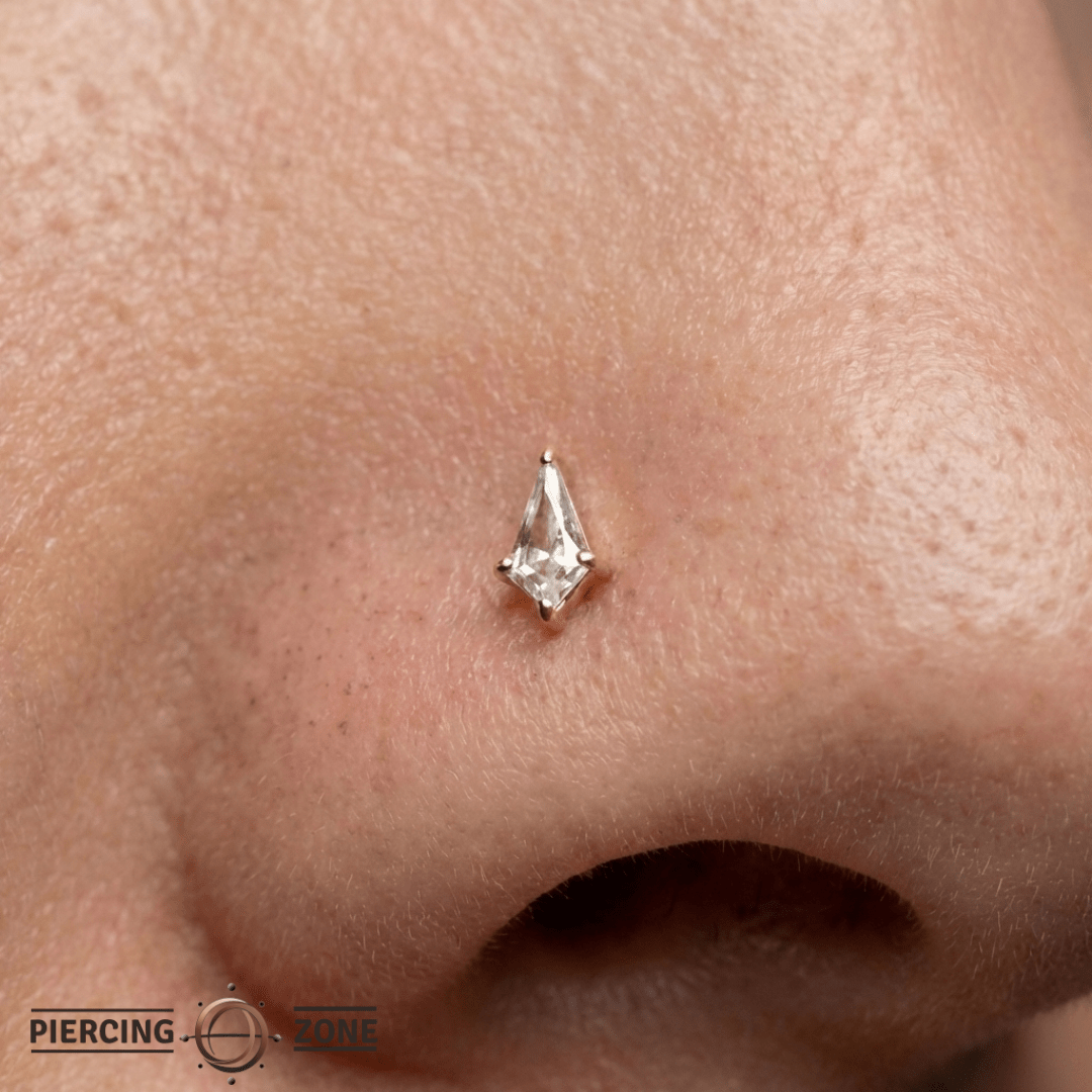 Mini Soho – 14K Gold Swarovski Kite Cut CZ Threadless End - piercing - zone.com