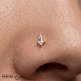 Mini Soho – 14K Gold Swarovski Kite Cut CZ Threadless End - piercing - zone.com