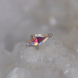 Mini Soho – Mercury Mist Topaz Kite – 14K Gold Threadless End - piercing - zone.com
