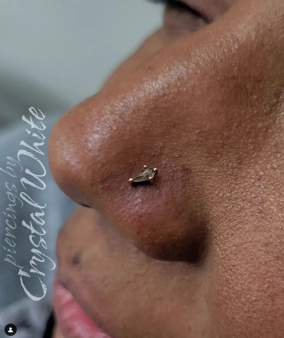 MINI SOHO - KITE CUT SMOKEY QUARTZ - THREADLESS END piercing-zone.com