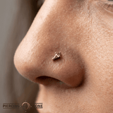 Mini Soho – Smoky Quartz Kite – 14K Gold Threadless End - piercing - zone.com