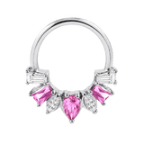Miranda Seamless Ring – 14K Gold Multi-Cut Gem Cluster Design - piercing-zone.com