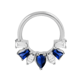 Miranda Seamless Ring – 14K Gold Multi - Cut Gem Cluster Design - piercing - zone.com