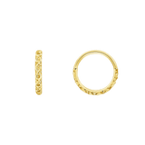 Miriam Seamless Ring – 14K Gold Cup & Divot Design - piercing - zone.com