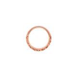 Miriam Seamless Ring – 14K Gold Cup & Divot Design - piercing - zone.com