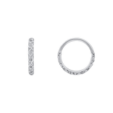 Miriam Seamless Ring – 14K Gold Cup & Divot Design - piercing - zone.com