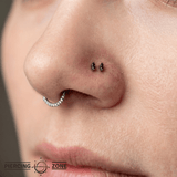 Mishka 2 – Black Diamond Duo – 14K Gold Threadless End - piercing - zone.com