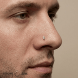 Mishka 2 – CZ Duo – 14K Gold Threadless End - piercing - zone.com