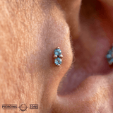 Mishka 2 – Dual London Blue Topaz – 14K Gold Threadless End - piercing - zone.com