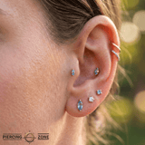 Mishka 2 – Dual London Blue Topaz – 14K Gold Threadless End - piercing - zone.com