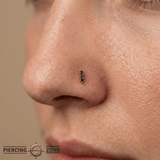 Mishka Prong 3 – Black Diamond Trio – 14K Gold Threadless End - piercing - zone.com