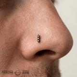 Mishka Prong 3 – Black Rhodium Black Diamond Trio – 14K Gold Threadless End - piercing - zone.com