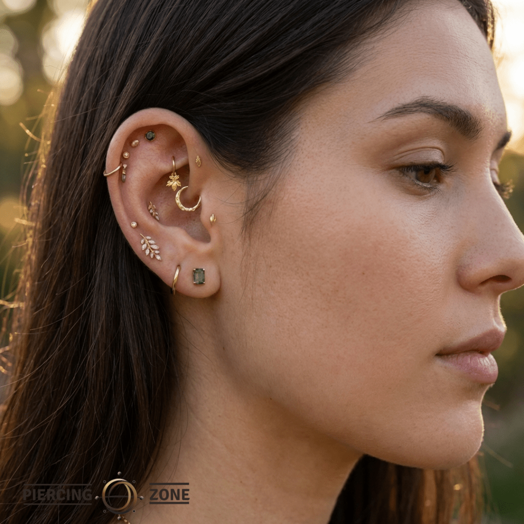 Misseldine – 14K & 18K Gold Charm - piercing - zone.com