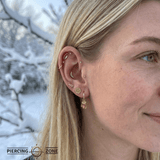 Mitten – 14K & 18K Gold Charm - piercing - zone.com