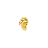 Mixed Metals Pierced Ear – 14K Gold Threadless/Threaded End - piercing - zone.com