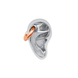 Mixed Metals Pierced Ear – 14K Gold Threadless/Threaded End - piercing - zone.com