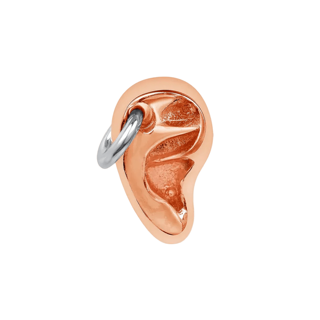 Mixed Metals Pierced Ear – 14K Gold Threadless/Threaded End - piercing - zone.com