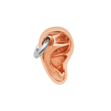 Mixed Metals Pierced Ear – 14K Gold Threadless/Threaded End - piercing - zone.com