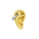 Mixed Metals Pierced Ear – 14K Gold Threadless/Threaded End - piercing - zone.com