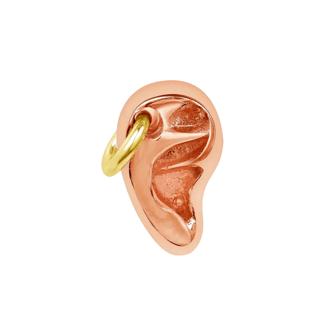 Mixed Metals Pierced Ear – 14K Gold Threadless/Threaded End - piercing - zone.com