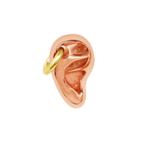Mixed Metals Pierced Ear – 14K Gold Threadless/Threaded End - piercing - zone.com