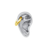 Mixed Metals Pierced Ear – 14K Gold Threadless/Threaded End - piercing - zone.com