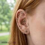 Mixt – Smoky Quartz & Black Spinel – 14K Gold Threadless End - piercing - zone.com