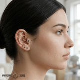 Mixt – Smoky Quartz & Black Spinel – 14K Gold Threadless End - piercing - zone.com