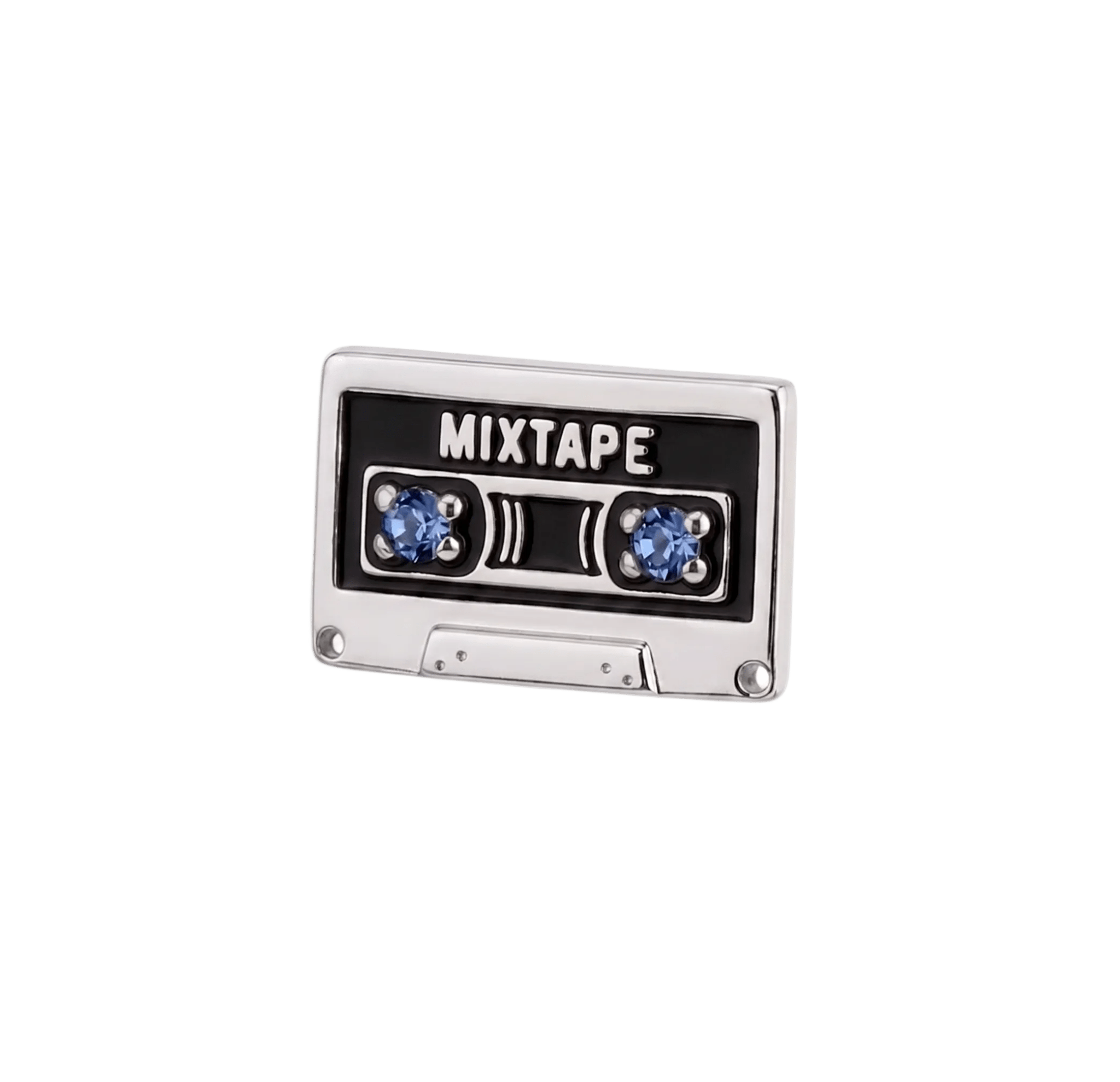 MIXTAPE - 14K Gold 2 Stone Threadless/Threaded End - piercing - zone.com