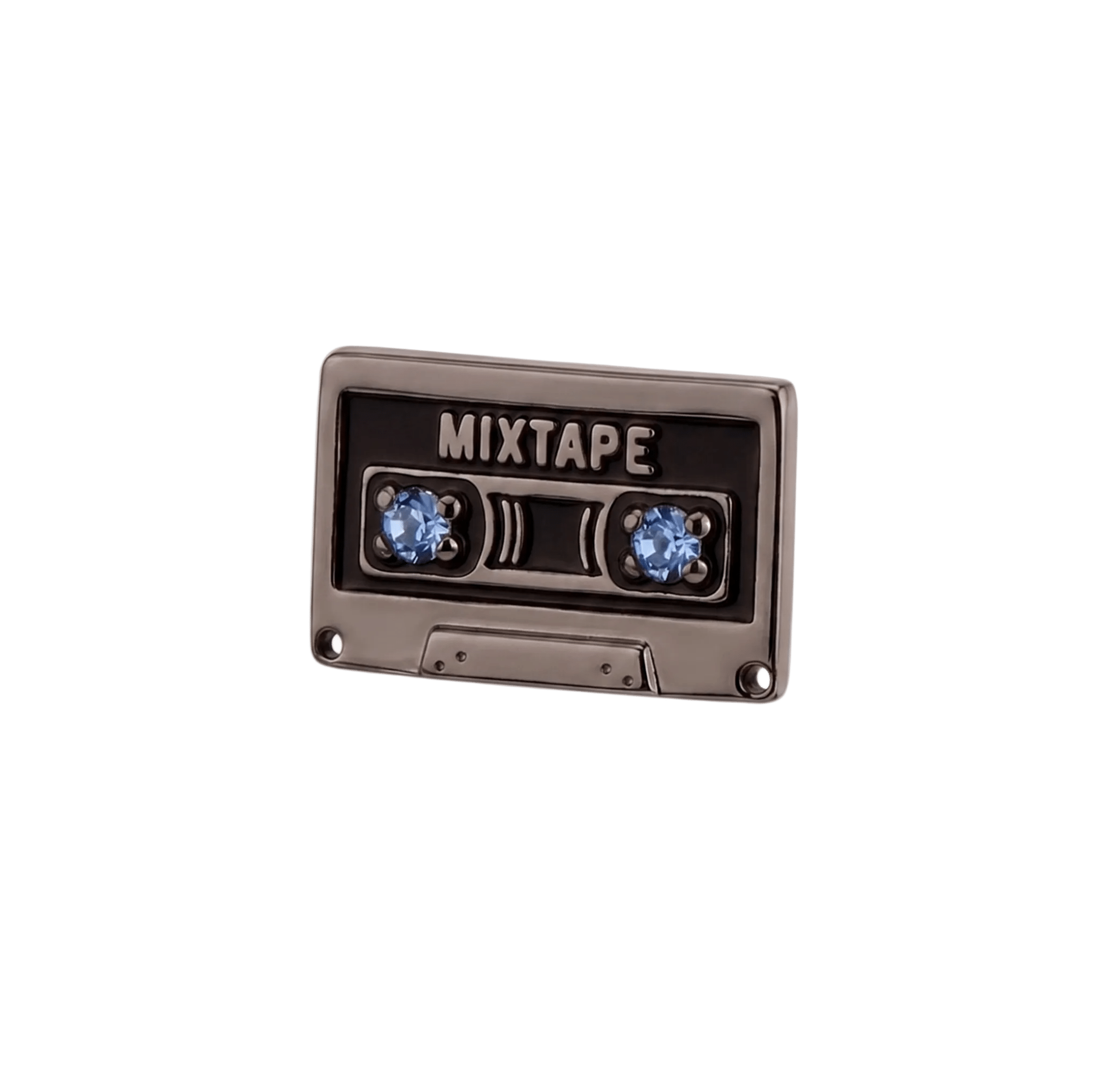 MIXTAPE - 14K Gold 2 Stone Threadless/Threaded End - piercing - zone.com