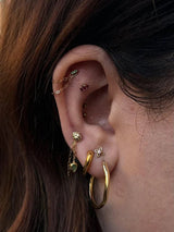 M'Lady – Ladybug Charm – 14K Gold Threadless End - piercing - zone.com