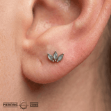 Moet – Labradorite Marquise Fan – 14K Gold Threadless End - piercing - zone.com
