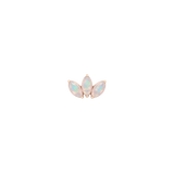 Moet Mini Threadless End with Opal - 14K Gold Gem End - piercing - zone.com